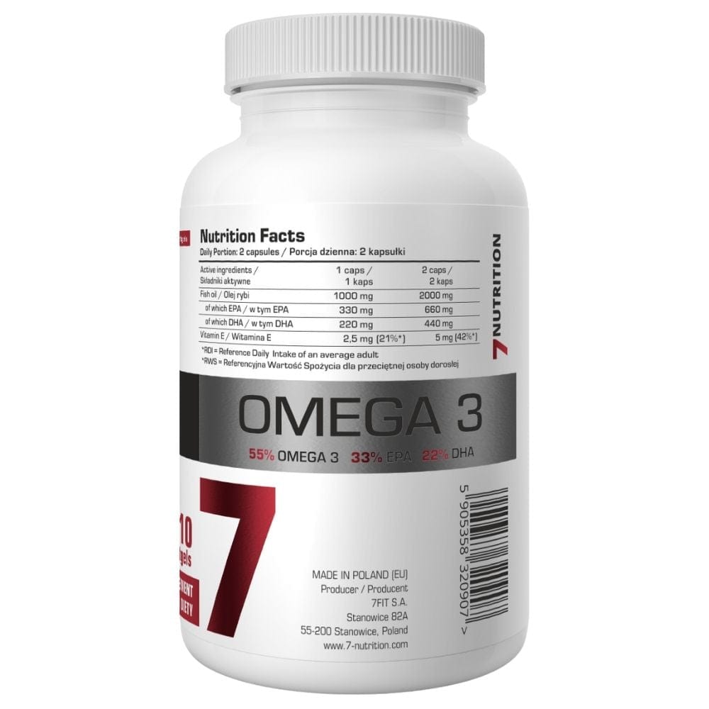 7Nutrition Omega-3 1000 mg - 110 Capsules