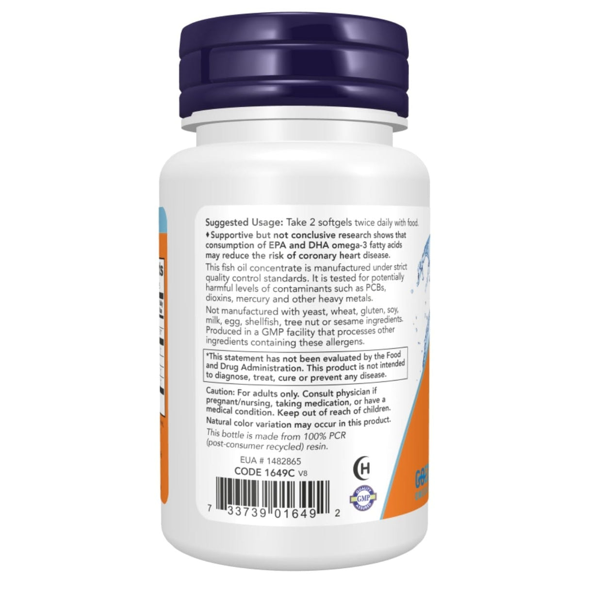 NOW Foods Omega-3 Fischöl - 30 Softgels