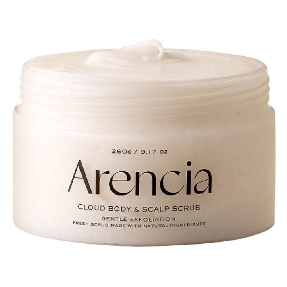 Arencia Fresh Cloud Body & Scalp Scrub, White Tea and Neroli - 260 g