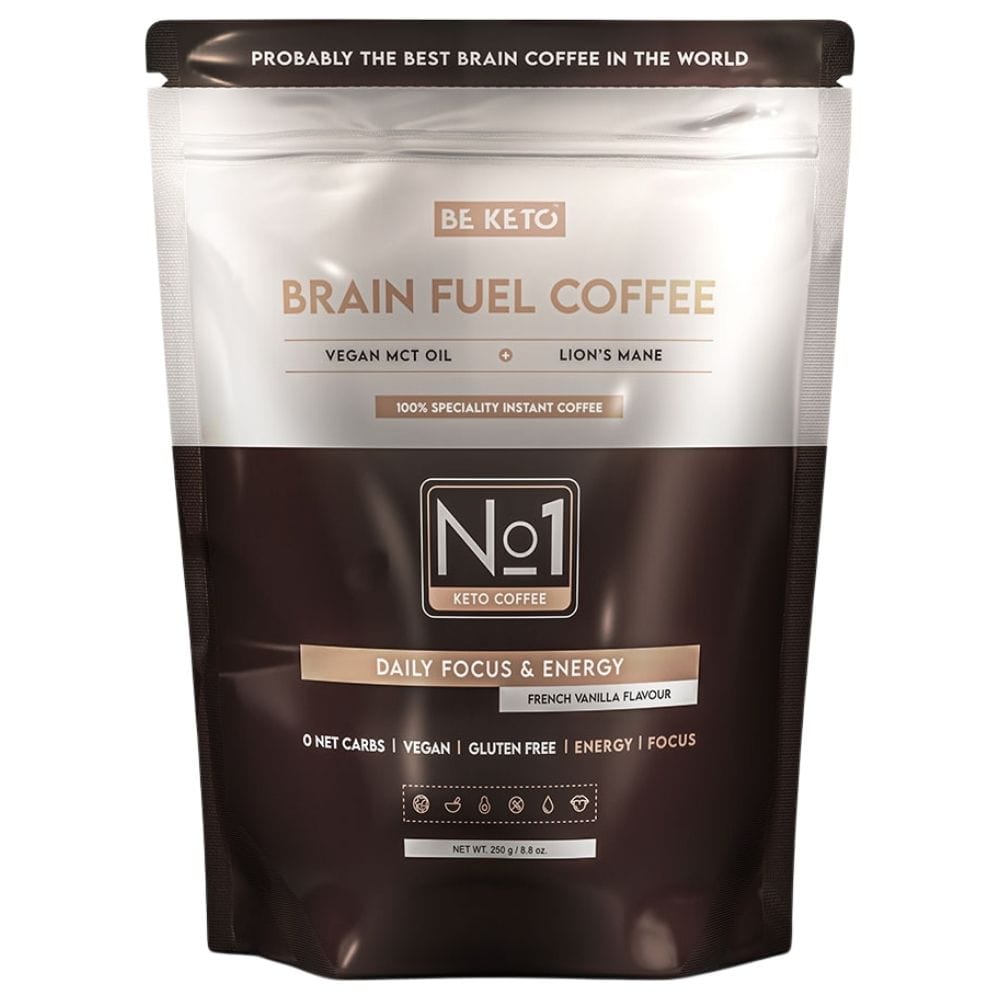 BeKeto Instant Coffee Brain Fuel, French Vanilla - 250 g