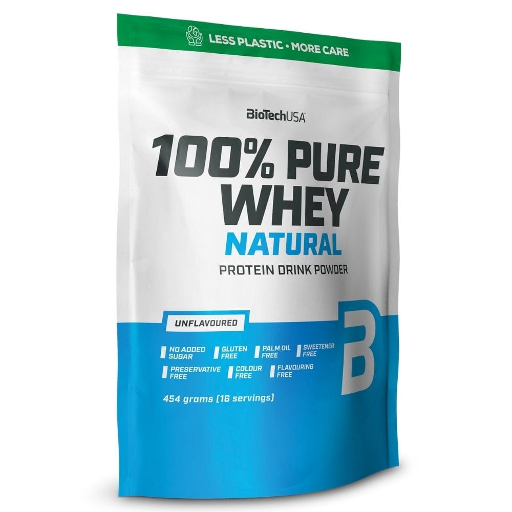 BioTech USA 100% Pure Whey Natural, Unflavoured - 454 g