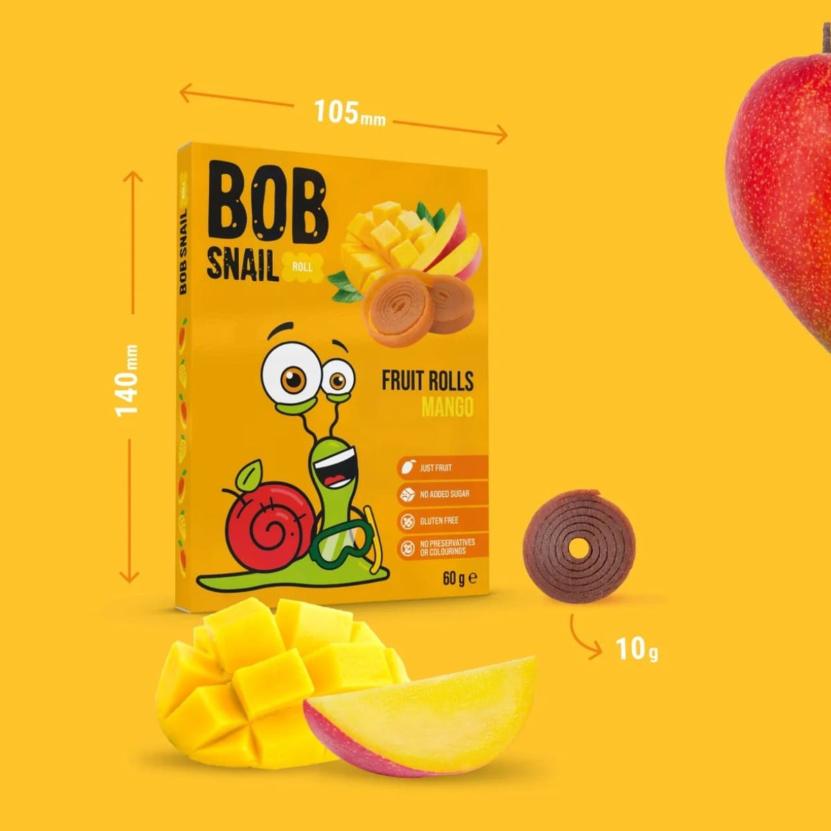 Bob Snail Rollsy Fruit, Mango - 60 g