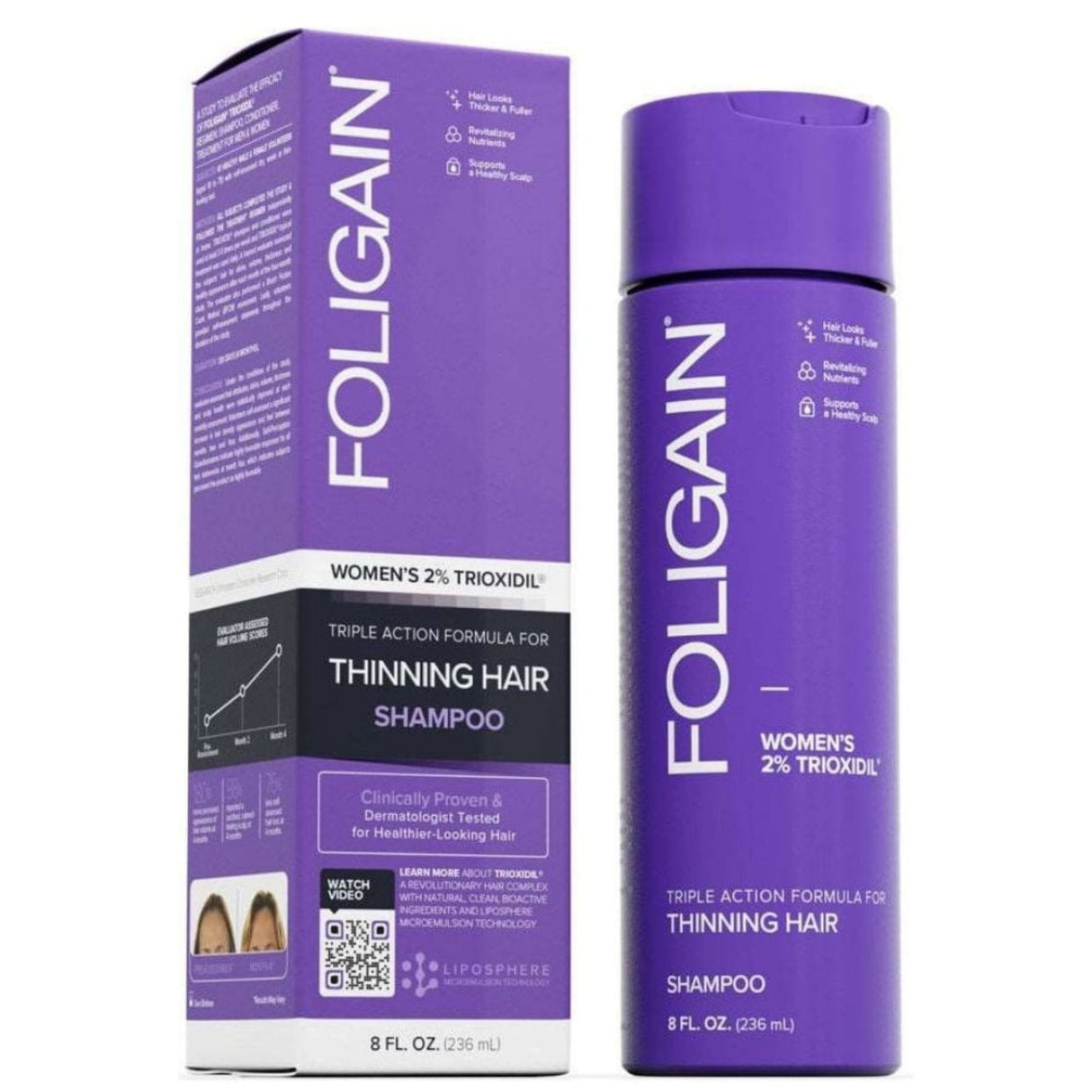 Foligain Shampoo for Thinning Hair for Women - 236 ml