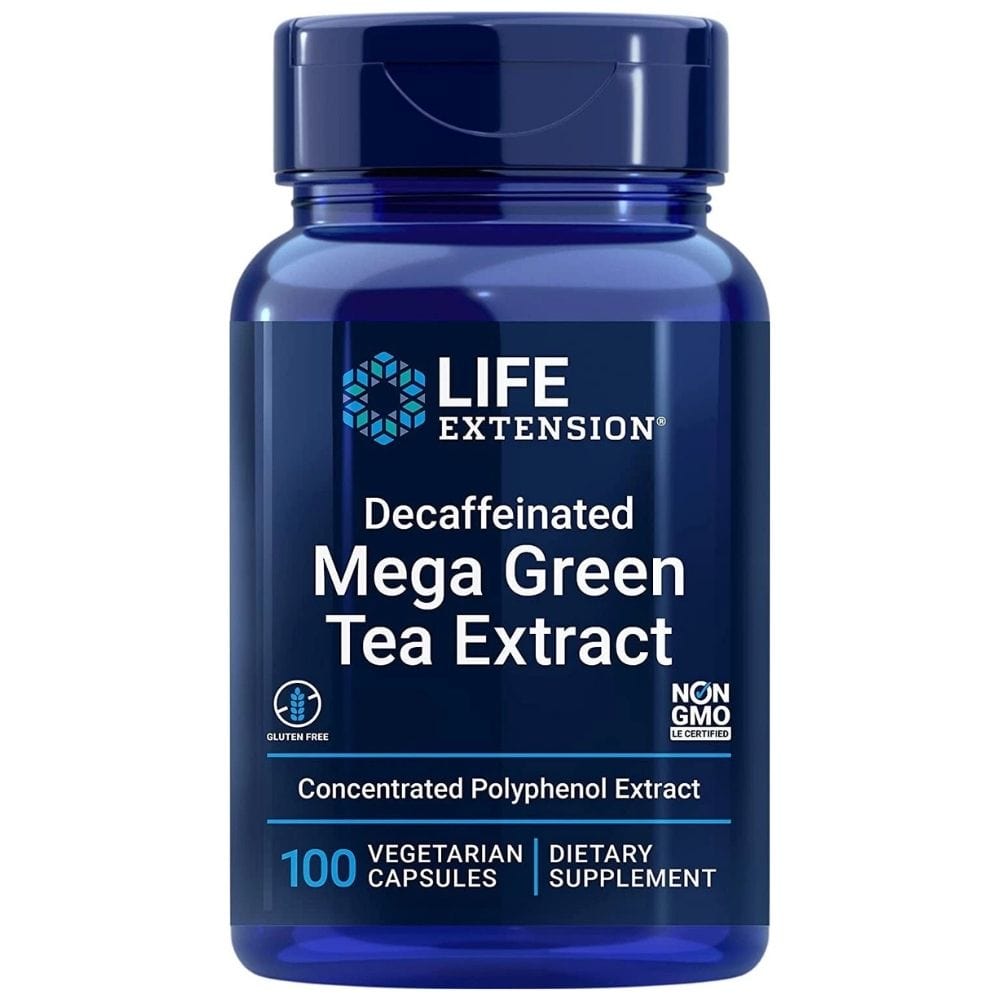 Life Extension Decaffeinated Mega Green Tea Extract - 100 Veg Capsules