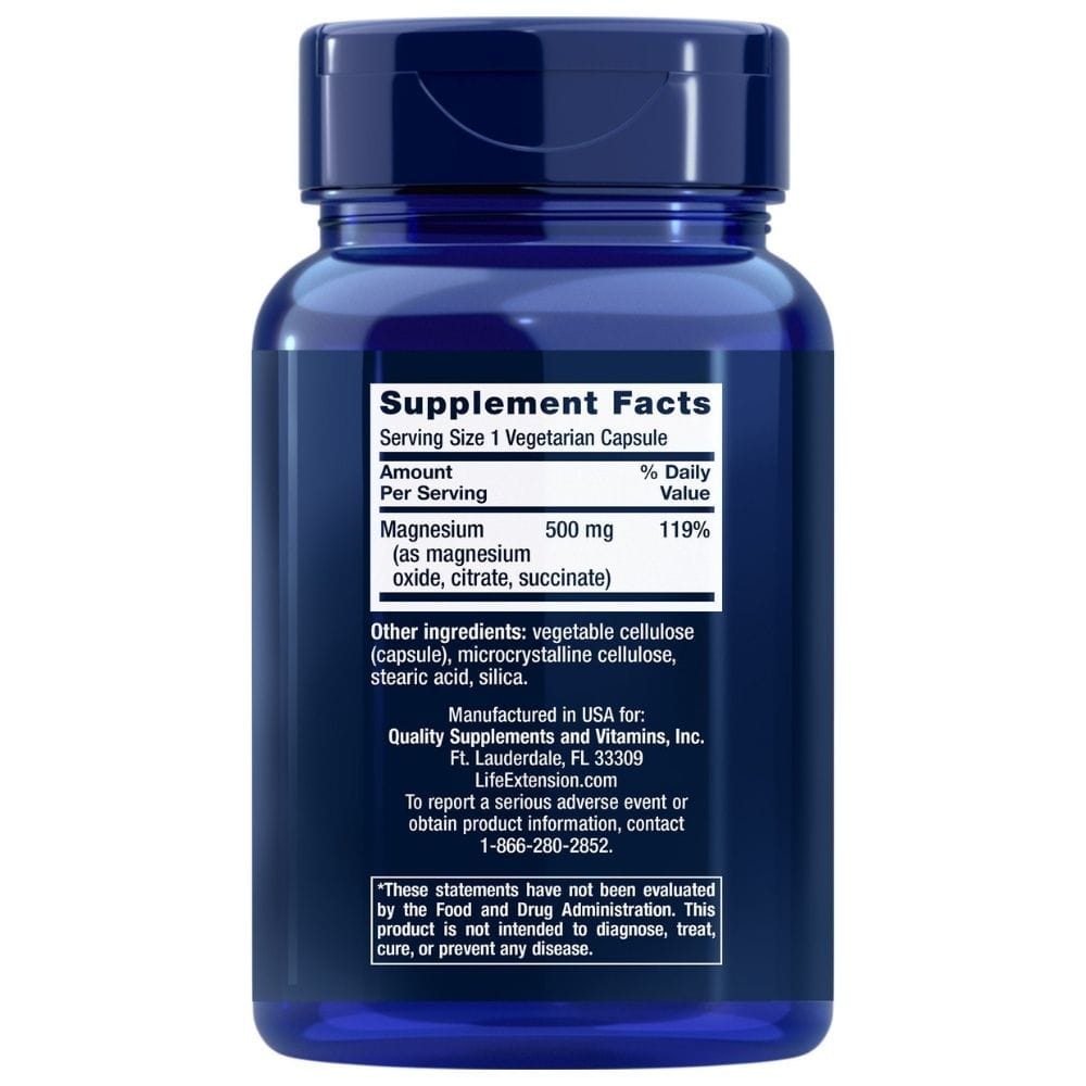 Life Extension Magnesium Caps 500 mg - 100 Veg Capsules