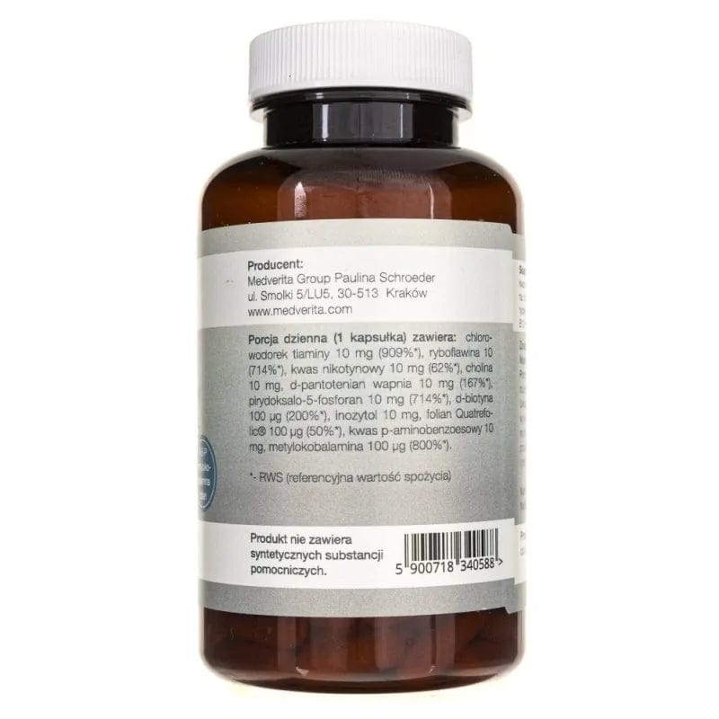 Medverita B-10 Methylated B-Complex - 120 Capsules