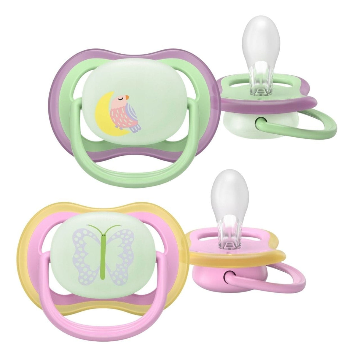 Philips Avent Ultra Air Nighttime Orthodontic Pacifier 6-18m - 2 Pieces