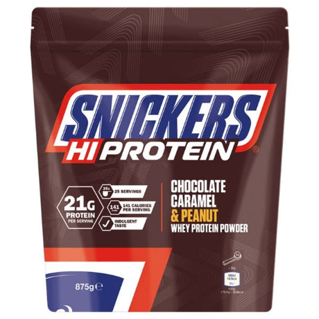 Snickers Hi-Protein Whey Powder, Chocolate, Caramel & Peanuts - 875 g