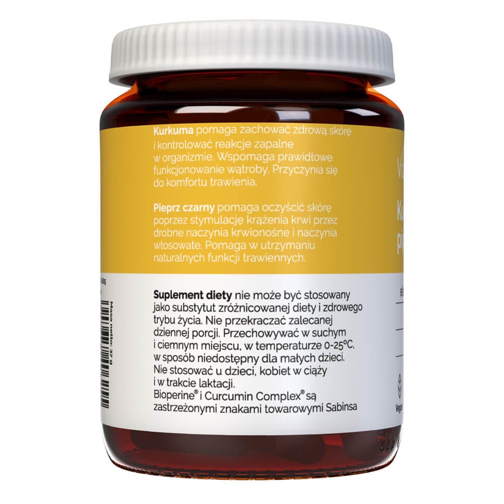 Vitaler's Curcumin + Piperine - 60 Capsules