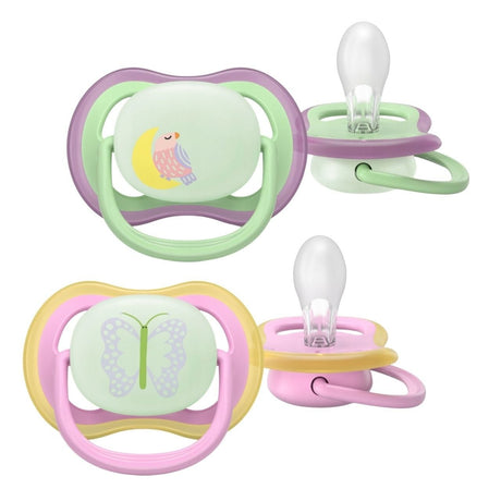 Philips Avent Ultra Air Nighttime kiefergerechter Schnuller 6-18 Monate - 2 Stück
