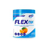 6PAK Flex Pak, Hydrolyzed Collagen + MSM + Glucosamine Sulphate, Orange Flavour - 400 g