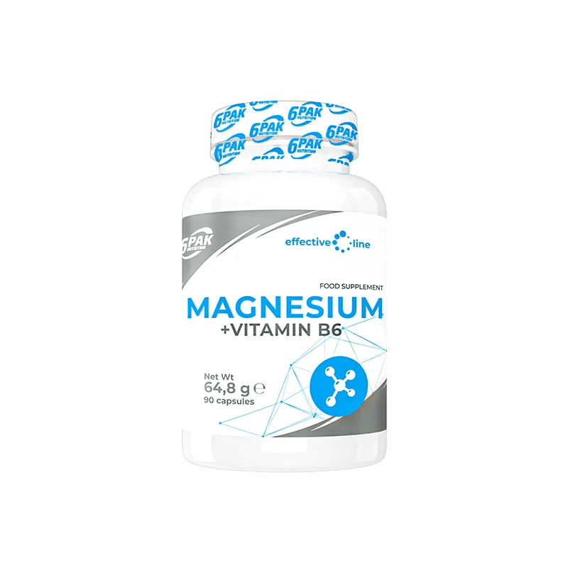 6PAK Magnesium + Vitamin B6 - 90 Capsules