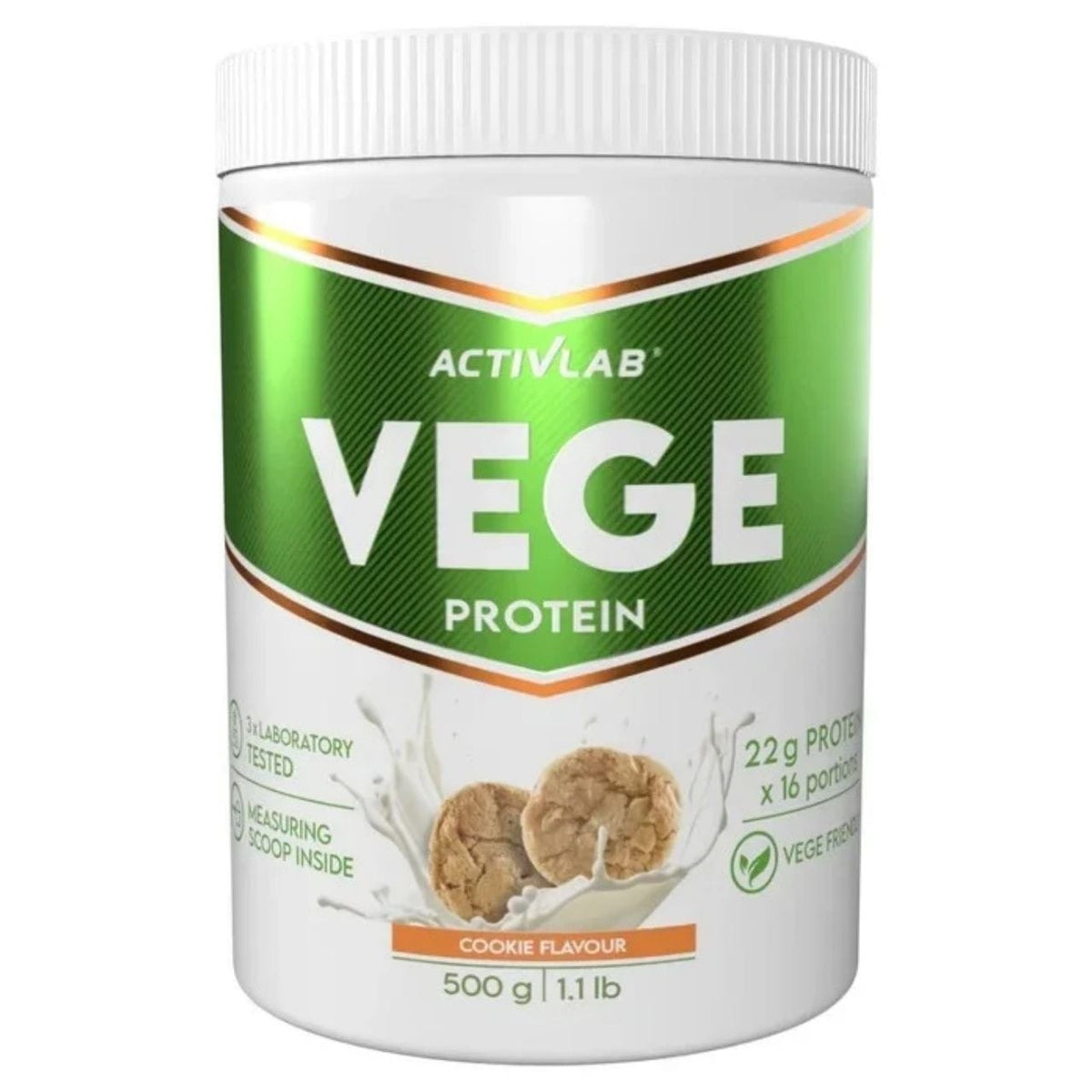 Activlab Vege Protein Plant-Based Protein Powder, Cookie - 500 g