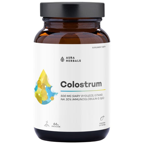 Aura Herbals Colostrum 500 mg, Sour Lemon - 66 g