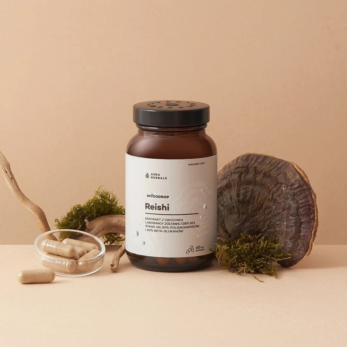 Aura Herbals Mycodrop Reishi 30:1 – 60 Capsules