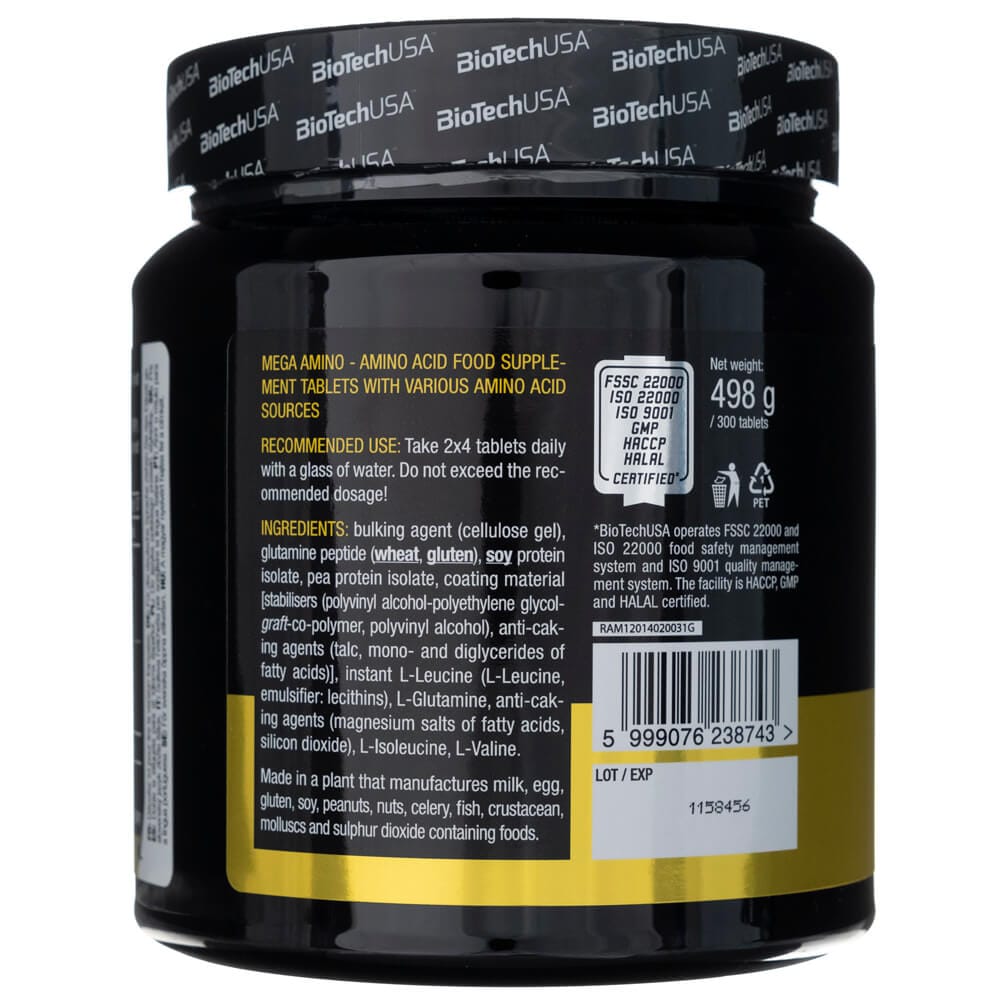 BioTech USA Mega Amino - 500 Tablets