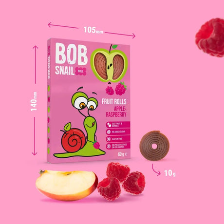 Bob Snail Apple & Raspberry Snack with No Added Sugar - 60 g