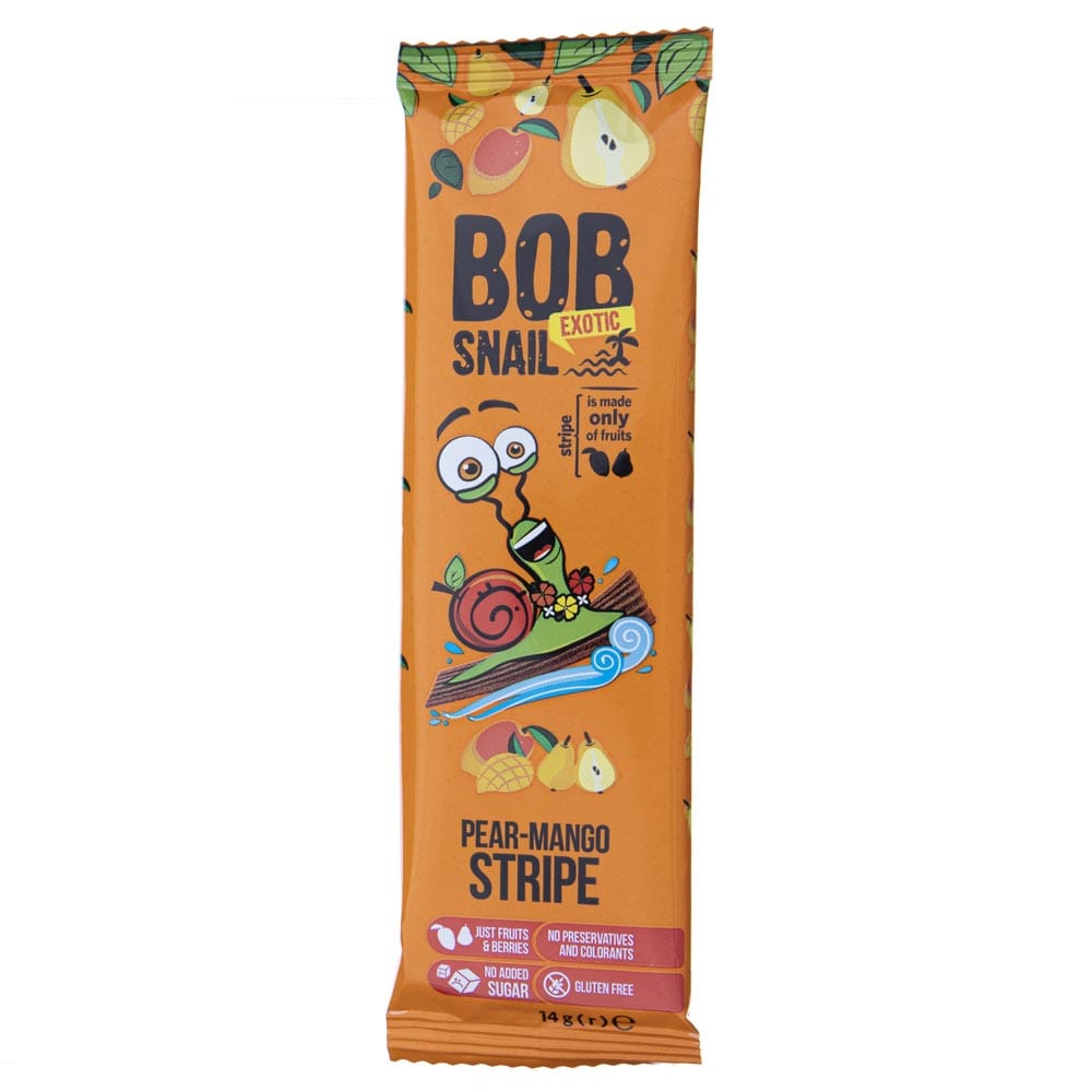 Bob Snail Pear & Mango Stripe with No Added Sugar - 14 g