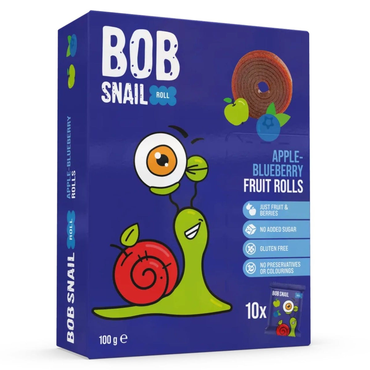 Bob Snail Rollsy Apple & Blueberry Snack with No Added Sugar - 100 g