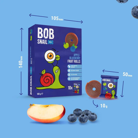 Bob Snail Rollsy Apple & Blueberry Snack with No Added Sugar - 100 g
