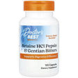 Doctor's Best Betaine HCL Pepsin & Gentian Bitters - 120 Capsules