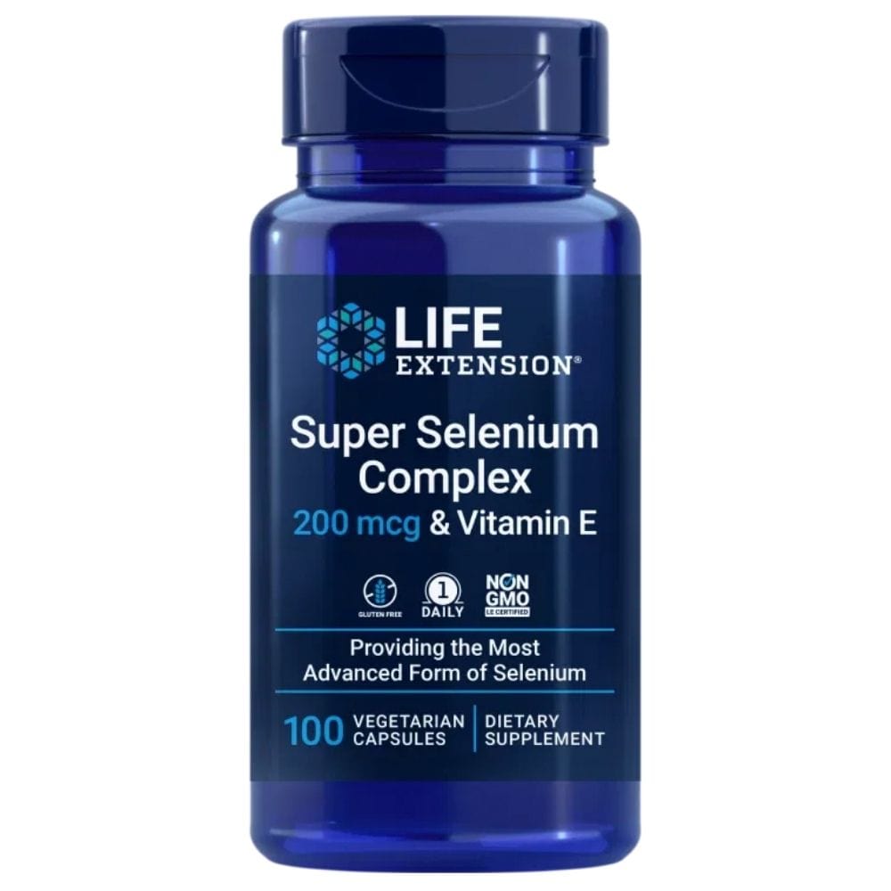 Life Extension Super Selenium Complex 200 mcg & Vitamin E - 100 Veg Capsules
