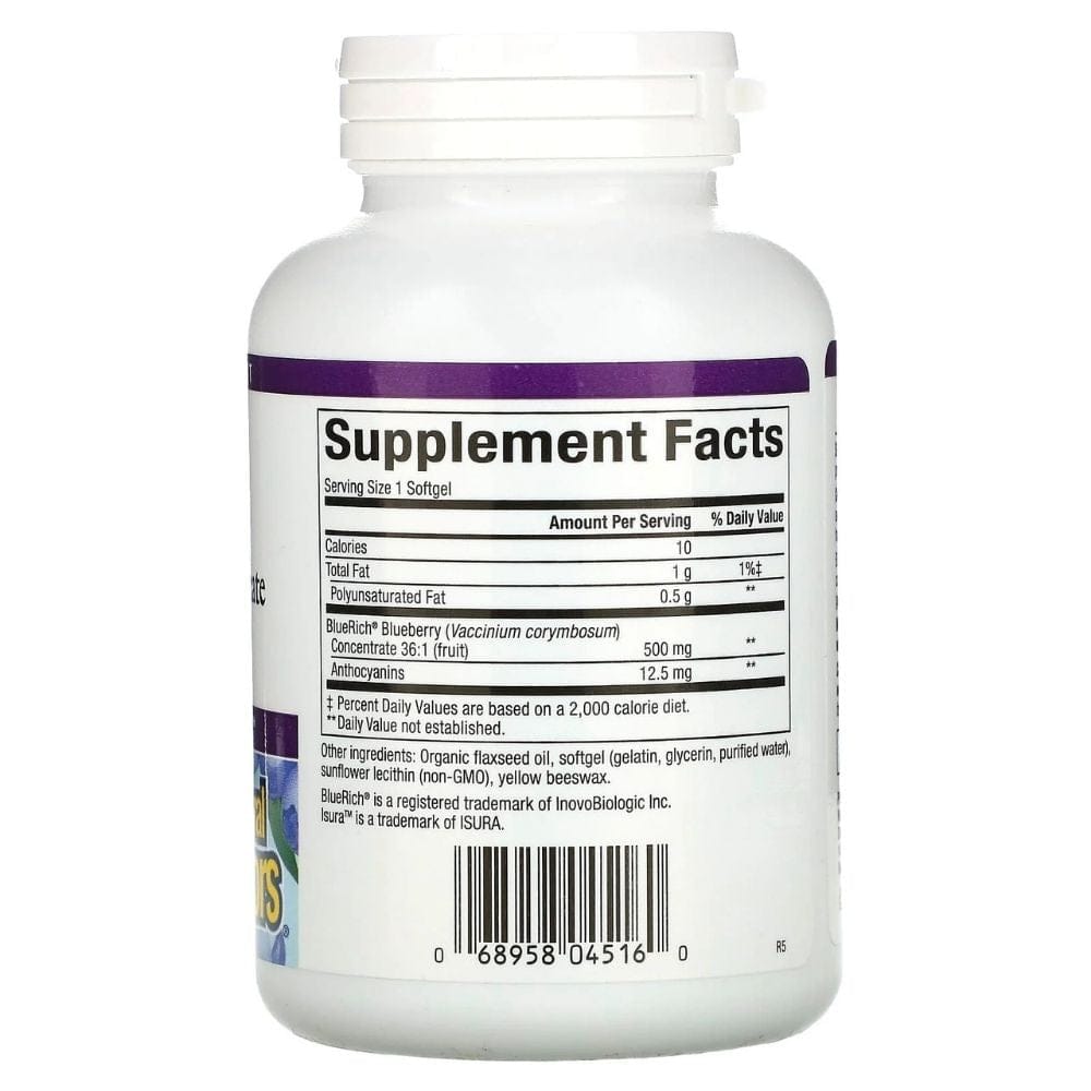 Natural Factors Super Strength Blueberry Concentrate 500 mg - 90 Capsules