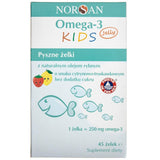 Norsan Omega-3 Kids Gummies, Lemon and Strawberry  - 45 Pieces