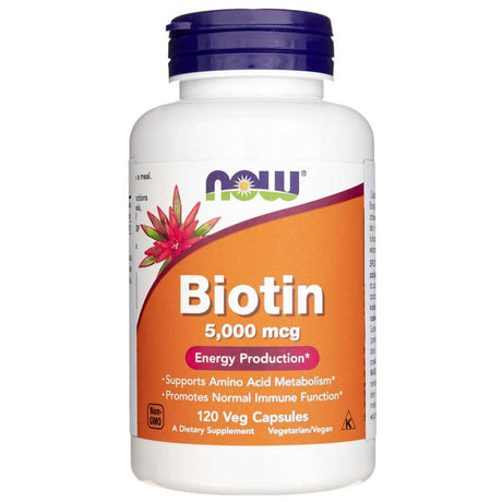 Now Foods Biotin 5000 mcg - 120 Veg Capsules