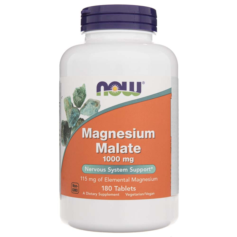 Now Foods Magnesium Malate 1000 mg - 180 Tablets