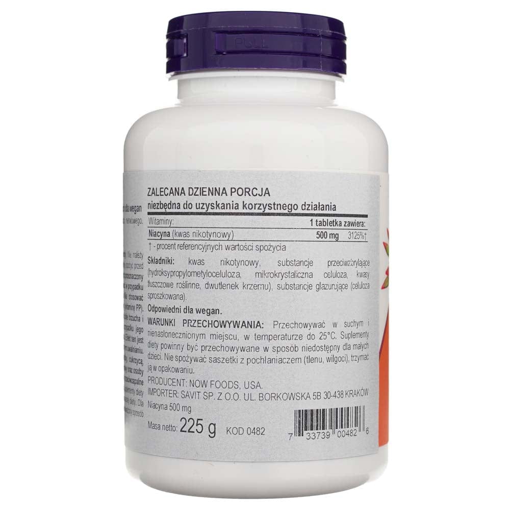 Now Foods Niacin 500 mg - 250 Tablets