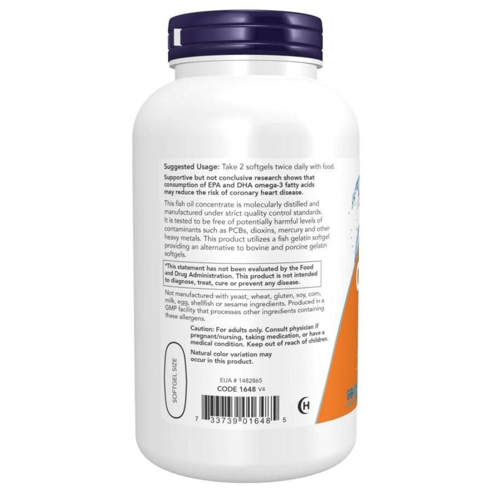 Now Foods Omega-3 Fish Oil - 200 Capsules