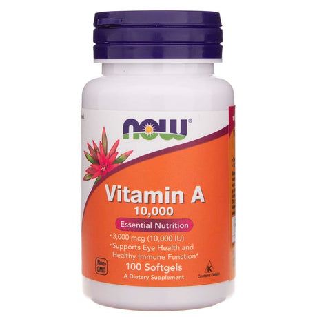 Now Foods Vitamin A 10000 IU - 100 Softgels