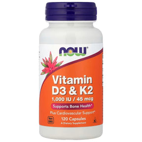 Now Foods Vitamin D-3 & K-2 - 120 Capsules