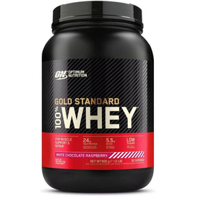 Optimum Nutrition Gold Standard 100% Whey Protein, White Chocolate - Raspberry - 900 g