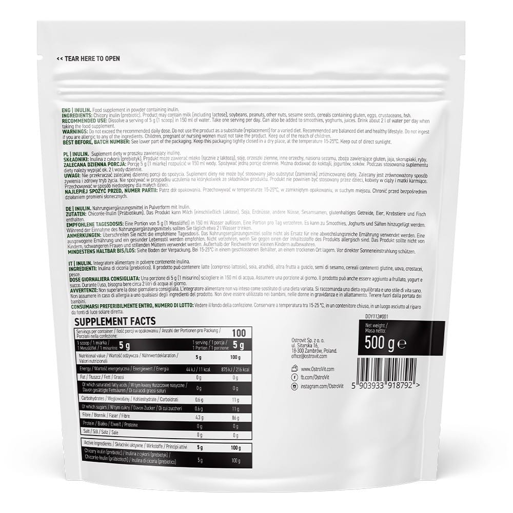 OstroVit Inulin from Chicory (Prebiotic) - 500 g