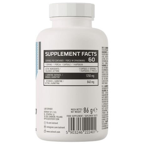 Ostrovit L-Carnitine 1250 - 60 Capsules