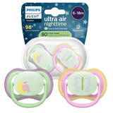 Philips Avent Ultra Air Nighttime Orthodontic Pacifier 6-18m - 2 Pieces
