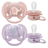 Philips Avent Ultra Soft Pacifier, 0-6 Months, Girl - 2 Pieces