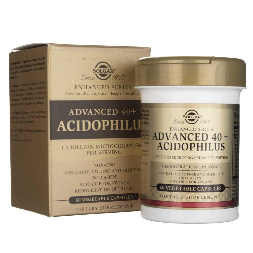 Solgar Advanced 40+ Acidophilus - 60 Veg Capsules