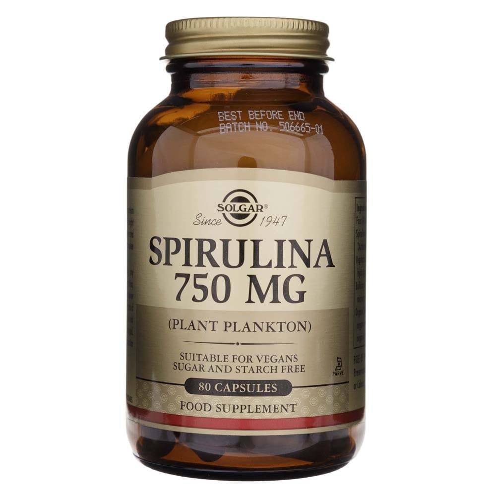Solgar Spirulina 750 mg - 80 Veg Capsules