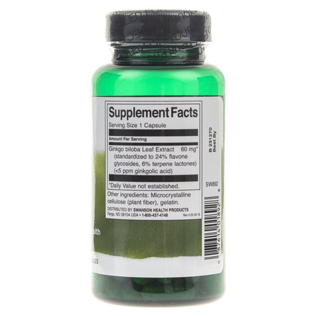 Swanson Ginkgo Biloba 24% 60 mg - 120 Capsules