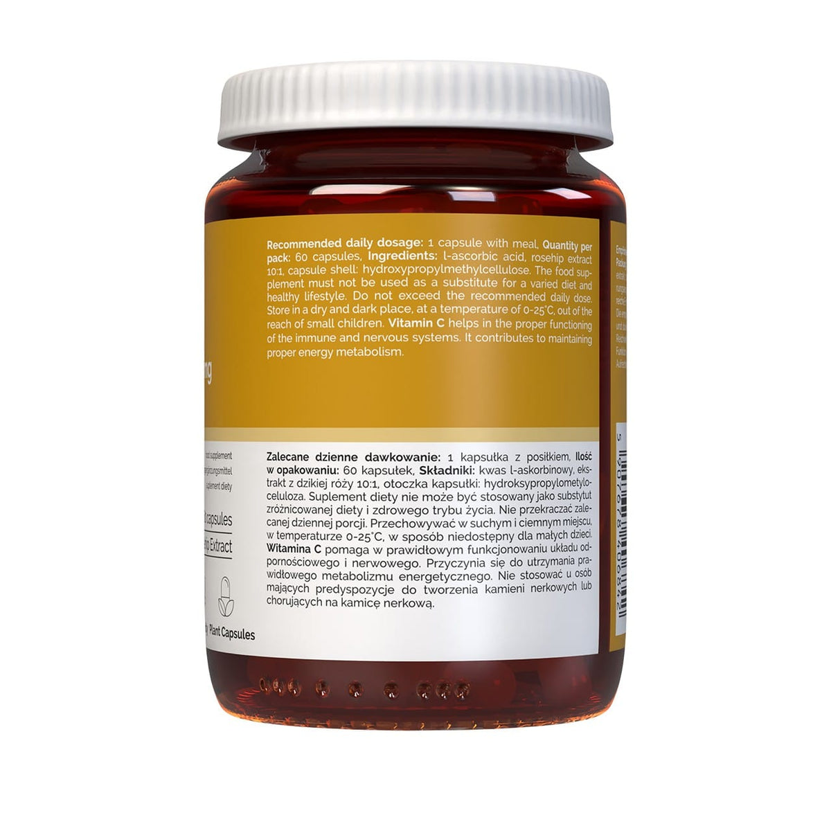 Vitaler's Vitamin C with Rosehip 1000 mg - 60 Capsules