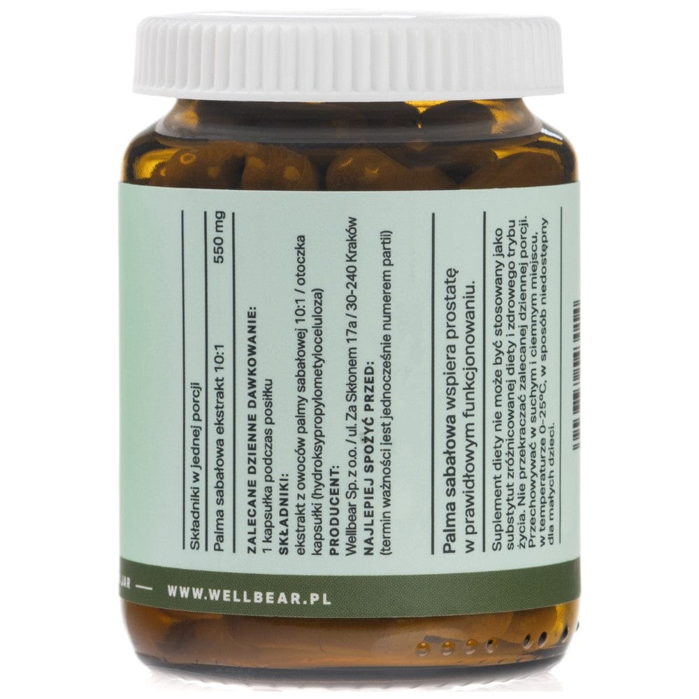 Wellbear Saw Palmetto 550 mg - 60 Capsules