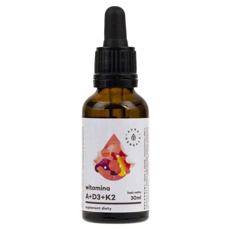 Aura Herbals Vitamin "ADK" A + D3 (2000IU) + K2MK7, drops - 30 ml