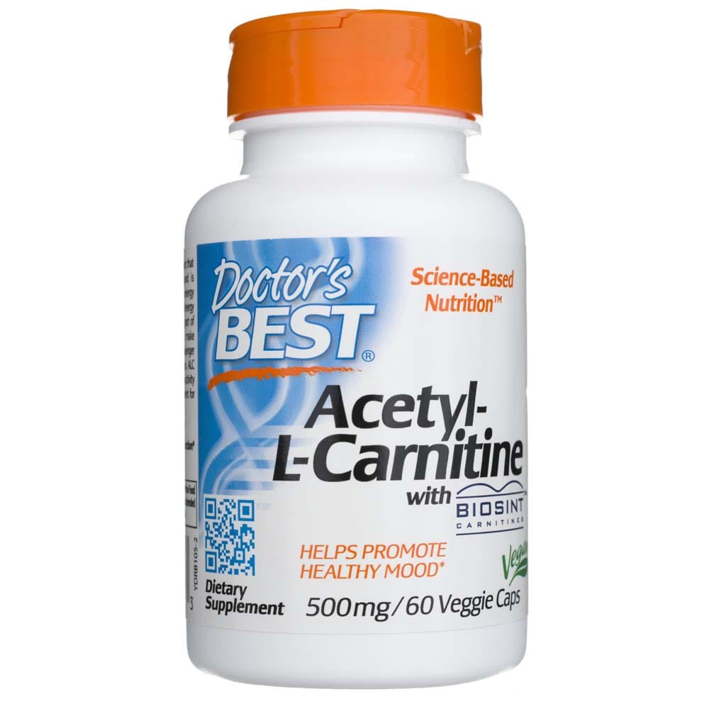 Doctor's Best Acetyl-L-Carnitine with Biosint Carnitines 500 mg - 60 Veg Capsules