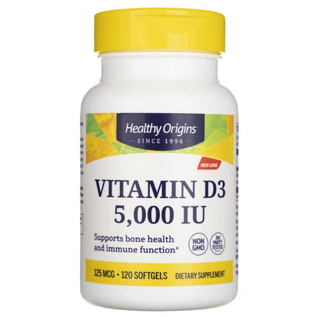 Healthy Origins Vitamin D3 5000 IU - 120 Softgels