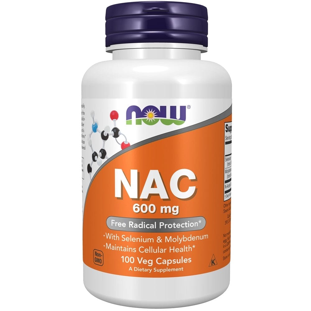 Now Foods NAC N-Acetyl Cysteine 600 mg - 100 Veg Capsules