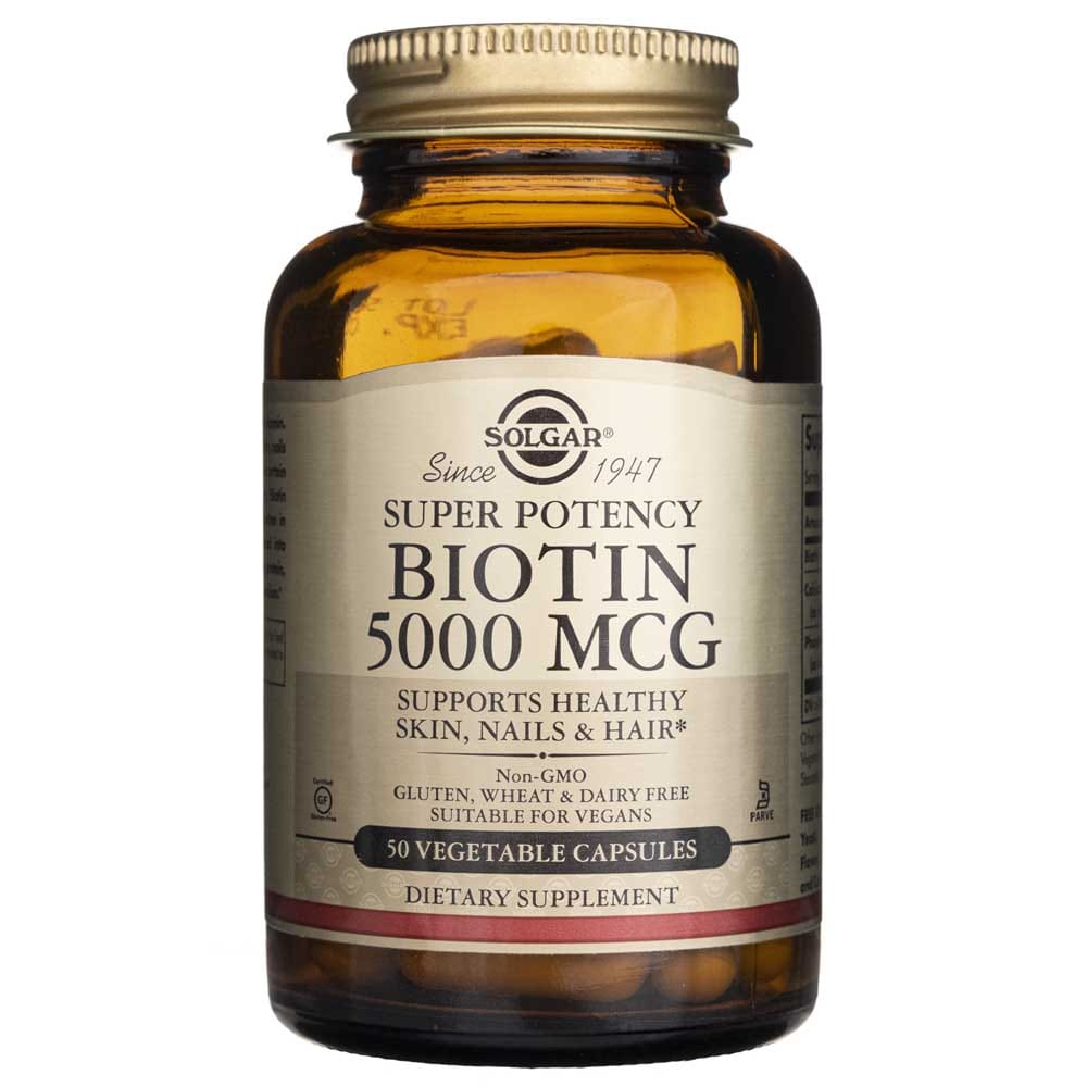 Solgar Biotin 5000 mcg - 50 Veg Capsules