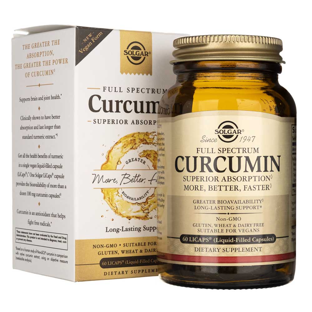 Solgar Full Spcetrum Curcumin Liquid Extract - 60 Softgels